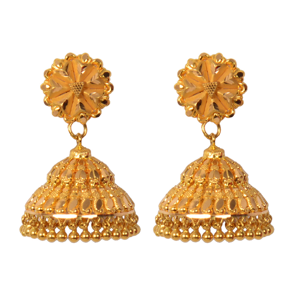 Ear discount gold jhumka